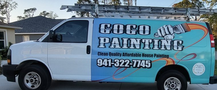 GOGO Painting LLC van, Clean Quality Affordable House Painting